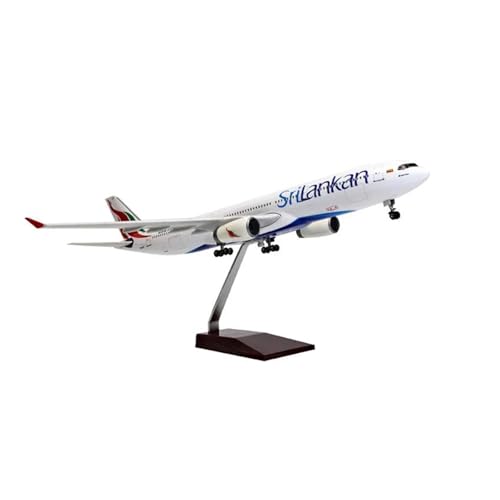 AQMUZE Miniaturmodelle Flugzeuge 1: 135 Skala Für A330-Flugzeugmodell Srilankaner Sammelflugzeug Radharz Die-Cast-Flugzeug Für Moderne Heimdekoration(with Light) von AQMUZE