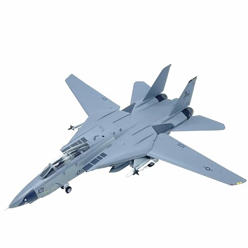 AQMUZE Miniaturmodelle Flugzeuge 1: 72 Amerikanisches F-14D Black Lion Squadron Fighter Plastiksimulationsflugzeugmodell von AQMUZE