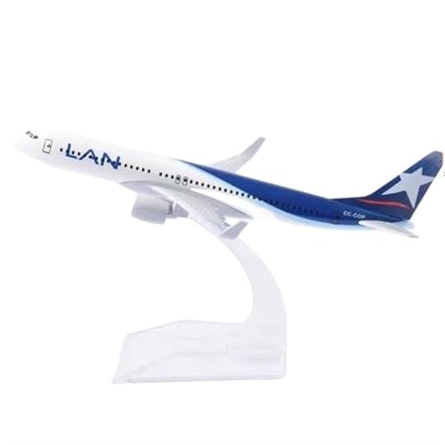 AQMUZE Miniaturmodelle Flugzeuge 16 cm Für Copa Airlines Boeing B737-800, Legierungsflugzeugmodell, 1 400, Druckguss-Metallflugzeugmodell, Ausstellungsspielzeug(Chile LAN B737) von AQMUZE