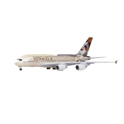 AQMUZE Miniaturmodelle Flugzeuge 47 cm Für A380-Flugzeugmodell Airbus-Modellflugzeug 380 Druckgussharz Flugzeug-Sammlungsdisplay Business-Display(with Light) von AQMUZE