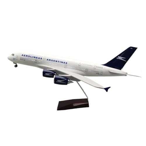 AQMUZE Miniaturmodelle Flugzeuge 47 cm Für Argentinas A380 Modellflugzeug-Sammlung Zeigt Modelle Desktop-Display Flugzeugmodelle Hobby-Display-Modell(with Light) von AQMUZE