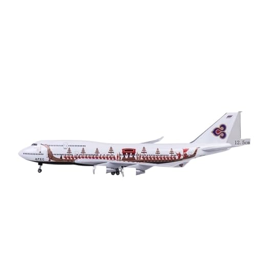 AQMUZE Miniaturmodelle Flugzeuge 47 cm Großer Harzdruckguss 1 160 Für Thailändisches Drachenboot Boeing B747-Flugzeugmodell Mit Lichtern Und Rädern,statischer Anzeige(No Light 1 b747) von AQMUZE