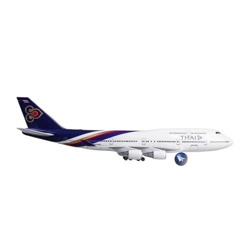 AQMUZE Miniaturmodelle Flugzeuge 47 cm Großer Harzdruckguss 1 160 Für Thailändisches Drachenboot Boeing B747-Flugzeugmodell Mit Lichtern Und Rädern,statischer Anzeige(No Light b747) von AQMUZE