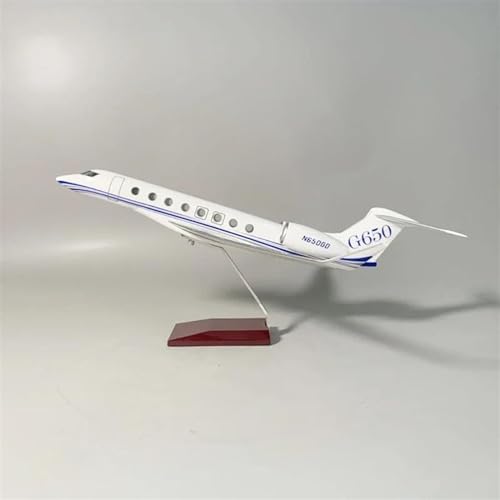 AQMUZE Miniaturmodelle Flugzeuge 47CM G650ER Aero Harz Flugzeug Modell Sammeln Spielzeug Geschenke(No Light) von AQMUZE