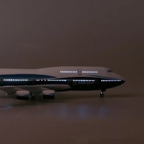 AQMUZE Miniaturmodelle Flugzeuge Boeing B747 Maßstab 1 150 Für Die Zivilluftfahrt,Druckgussmodell-Prototyp Aus Harzmaterial Mit Leichter Dekoration Als Geschenk(with Light) von AQMUZE