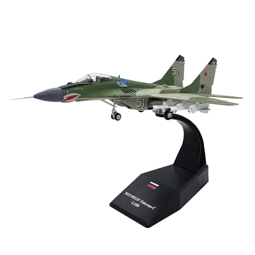 AQMUZE Miniaturmodelle Flugzeuge Diecast 1 100 Maßstab Russische Luftwaffe MIG-29 Kampfflugzeug Legierung Simulation Modell Geschenk Spielzeug von AQMUZE