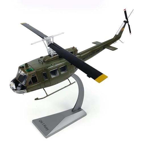 AQMUZE Miniaturmodelle Flugzeuge Diecast 1 48 UH-1 Hubschrauber Militär Kampf Legierung Simulation Flugzeug Modell Spielzeug Geschenk Sammlung von AQMUZE