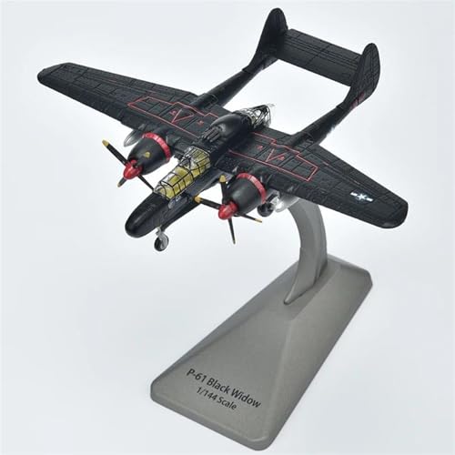 AQMUZE Miniaturmodelle Flugzeuge Diecast American P-61 Militarized Kampfflugzeug Legierung Modell 1 144 Maßstab Spielzeug Geschenk von AQMUZE