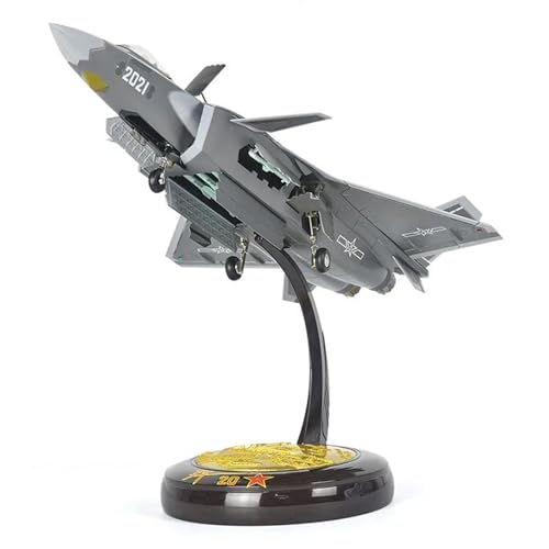 AQMUZE Miniaturmodelle Flugzeuge Diecast Chinesischer J-20 Militarisierter Kampfjet Legierung & Kunststoff Modell Maßstab 1 48 Spielzeug Geschenk von AQMUZE