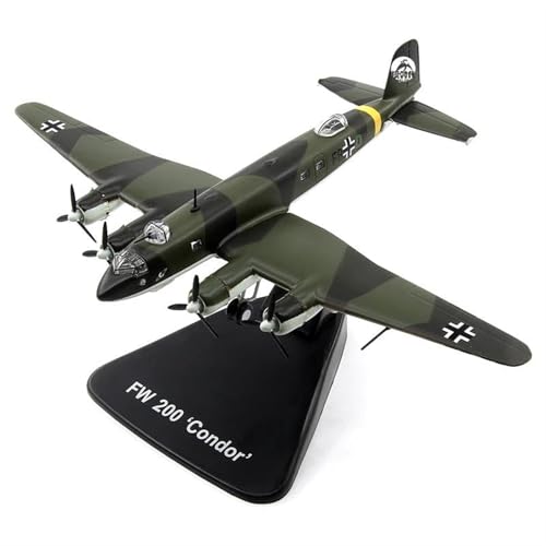 AQMUZE Miniaturmodelle Flugzeuge Diecast Deutsch FW200 Militarisierter Kampfbomber Condor Legierung Modell 1 144 Spielzeug Geschenk Display von AQMUZE