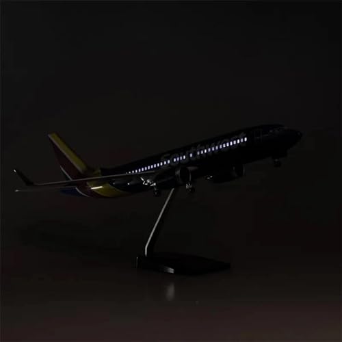 AQMUZE Miniaturmodelle Flugzeuge Druckgegossenes Flugzeugmodell Der Southwest Airlines Für Boeing 737 Aus Kunstharz Im Maßstab 1 85 Mit Lichtern Und Rädern(with Light) von AQMUZE
