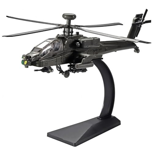 AQMUZE Miniaturmodelle Flugzeuge Druckguss-Legierungsmodell Der Militarisierten Kampf-Apache-Druckguss-Spielzeug-Geschenksammlung F64-1 von AQMUZE