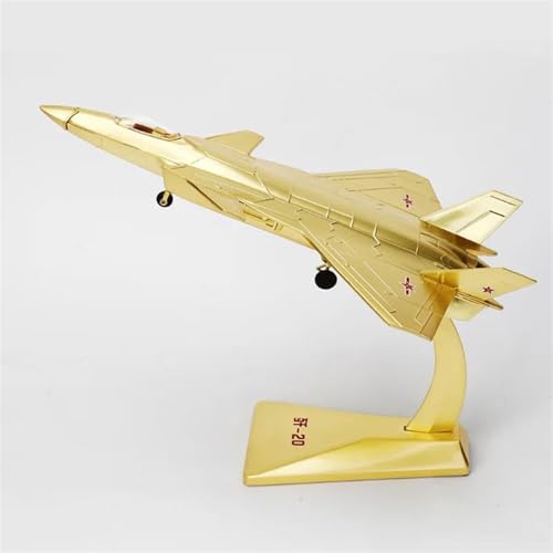 AQMUZE Miniaturmodelle Flugzeuge Druckguss-Modell des J20A-Kampfjets Aus Legiertem Kunststoff, Spielzeug, Geschenksammlung, Simulation, Display, Dekoration von AQMUZE