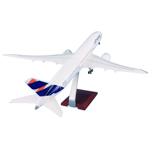 AQMUZE Miniaturmodelle Flugzeuge Druckgussflugzeug Im Maßstab 1:130 Mit Rädern Und LED-Leuchten Für Das Statische Flugzeugmodell Boeing B787-9 Lateinamerika von AQMUZE