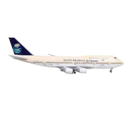 AQMUZE Miniaturmodelle Flugzeuge Flugzeug Aus Druckgussharz Im Maßstab 1 150 Für B747-400 Saudi Arabian Airlines W-Modell Mit Leichtem Radfahrwerk(No Light) von AQMUZE