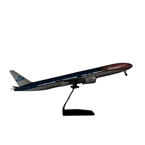 AQMUZE Miniaturmodelle Flugzeuge Flugzeug Aus Harzdruckguss Im Maßstab 1 160 Für Die KLM Boeing 777-Modellflugzeugsammlung, Ausstellungsmodell(with Light) von AQMUZE