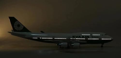 AQMUZE Miniaturmodelle Flugzeuge Flugzeugmodell Im Maßstab 1 150 Für Das Boeing B747-Flugzeug Taiwan Eva Airways Mit Leichtem Statischem Display Aus Druckgussharz(with Light) von AQMUZE