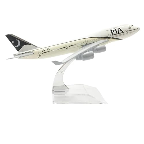 AQMUZE Miniaturmodelle Flugzeuge Für Pakistan PIA Airlines Boeing 747 Flugzeugmodell 16cm Metalllegierung Druckguss 1 400 Flugzeug Statisches Modell Spielzeug MX45 von AQMUZE