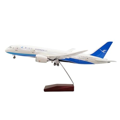 AQMUZE Miniaturmodelle Flugzeuge Harzdruckgussflugzeug Im Maßstab 1 160 Für Xiamen Airlines Boeing 787-Flugzeugmodell Mit Lichtanzeige, Geschenk, 47 cm(No Light) von AQMUZE