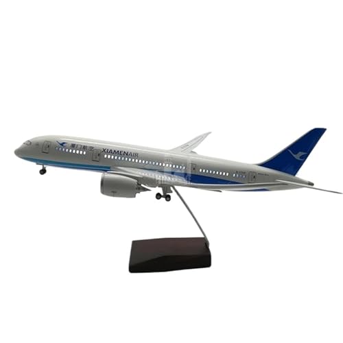 AQMUZE Miniaturmodelle Flugzeuge Harzdruckgussflugzeug Im Maßstab 1 160 Für Xiamen Airlines Boeing 787-Flugzeugmodell Mit Lichtanzeige, Geschenk, 47 cm(with Light) von AQMUZE