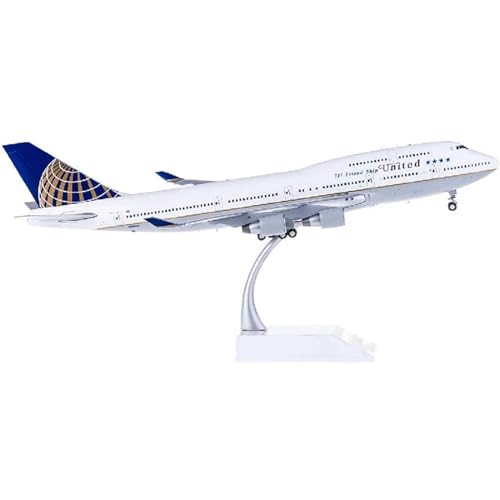 AQMUZE Miniaturmodelle Flugzeuge Maßstab 1 200 747-400 N121UA Druckguss Flugzeug Miniaturen Luftfahrt Metall Modell Spielzeug von AQMUZE