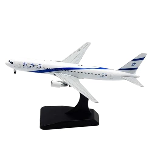 AQMUZE Miniaturmodelle Flugzeuge Maßstab 1 400 Für EL Al-Flugzeug B767-300ER 4X-EAN-Modell Mit Fahrwerk, Flugzeugmodell Aus Druckgussmetall von AQMUZE
