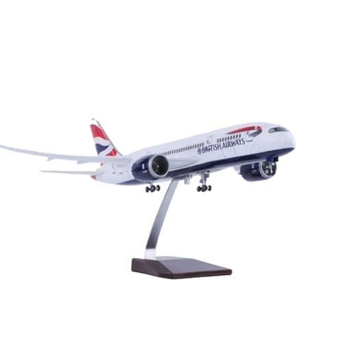 AQMUZE Miniaturmodelle Flugzeuge Maßstab 1:130 Für B787 Dreamliner British Airways Luftfahrtmodell, Leichtes Flugzeugsammlungsdisplay Aus Druckgussharz(No Light) von AQMUZE