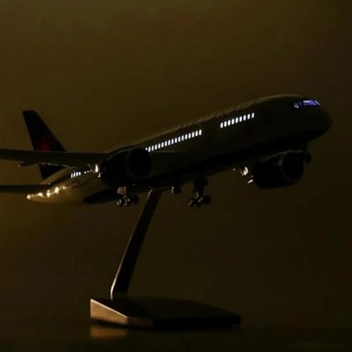 AQMUZE Miniaturmodelle Flugzeuge Modell Aus Druckgussharz Im Maßstab 1:130 Für Air Canada B787 Dreamliner Mit Lichtern Und Rädern, Sammlerdisplay, 43 cm(with Light) von AQMUZE