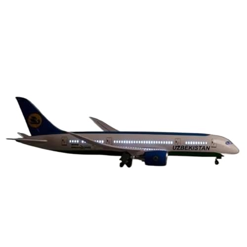 AQMUZE Miniaturmodelle Flugzeuge Modell Im Maßstab 1:130 Für Das Spielzeugflugzeug B787 Dreamliner Uzbekistan Airlines Mit Lichtern Und Rädern,Modell Aus Druckgussharz(with Light) von AQMUZE