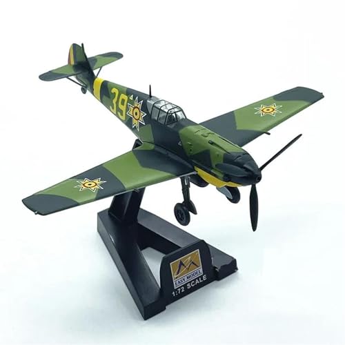 AQMUZE Miniaturmodelle Flugzeuge Rumänische Luftwaffe 109E Militärischer Kampfjet Kunststoffmodell 1 72 Spielzeug Geschenksammlung Simulationsdisplay von AQMUZE