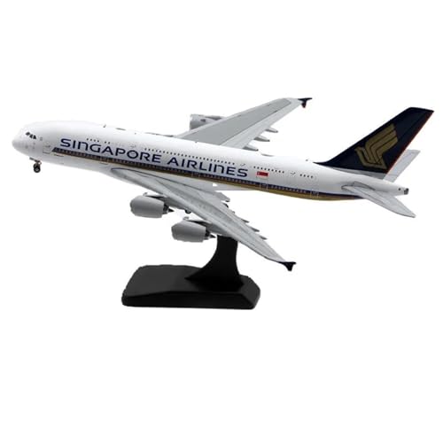 AQMUZE Miniaturmodelle Flugzeuge Singapur A380 Zivilluftfahrt-Verkehrsflugzeug-Legierungsmodell 1 400 Druckguss-Spielzeug-Geschenkdisplay von AQMUZE