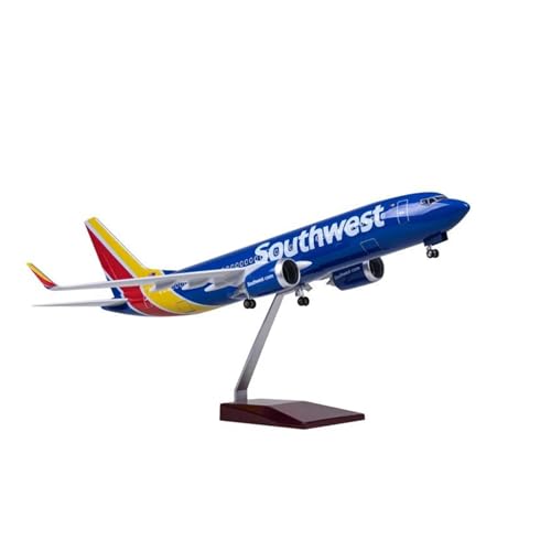 Boeing 737 Airway Druckguss, Flugzeugsammlung, Spielzeug-Set, 1 85 für American Southwest Airlines (mit Licht) von AQMUZE