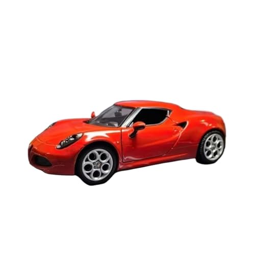Für Alfa Romeo 4C Coupé 1:24 Legierung Automodell Druckguss Mock Sammlerstücke Dekorative Geschenke(Red) von AQMUZE