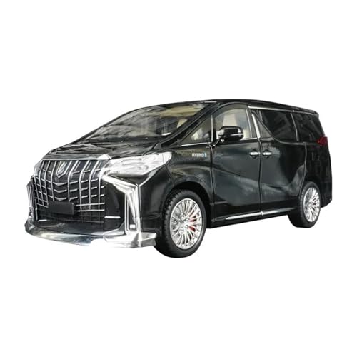 Für Alphard MPV 1:18 Legierung Mini Auto Druckguss Metall Sound & Licht Sammlung Fahrzeug Geschenke(Black) von AQMUZE