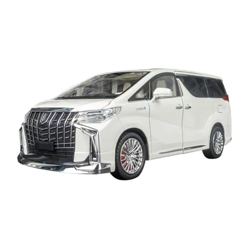 Für Alphard MPV 1:18 Legierung Mini Auto Druckguss Metall Sound & Licht Sammlung Fahrzeug Geschenke(White) von AQMUZE