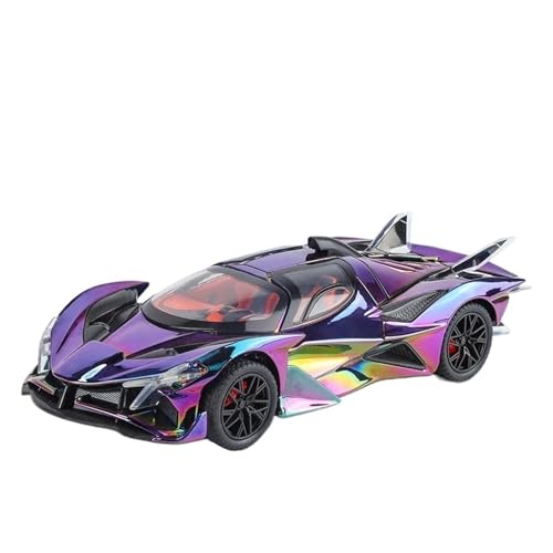 Für Apollo-Projekt EVO1:24 Legierungsdruckgussmodell Simulierter Ton Und Licht Heimdekorationsgeschenke(Purple) von AQMUZE