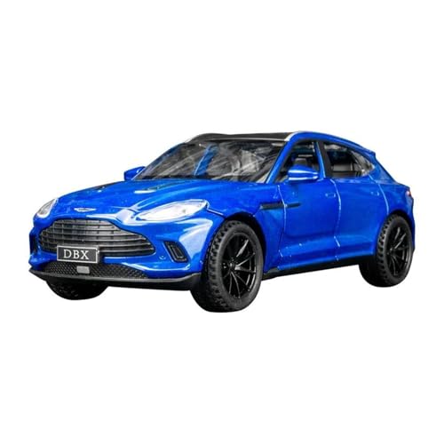 Für Aston Martin DBX 1:32 Legierung SUV Roadster Modell Metall Pull Back Auto Simulation Sound Und Licht Geschenk(Black) von AQMUZE
