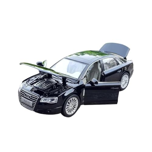 Für Audi A8 1/32 Druckguss-Legierungsmodell Sound- Und Lichtsimulationssammlung Gedenkdisplay(Black) von AQMUZE