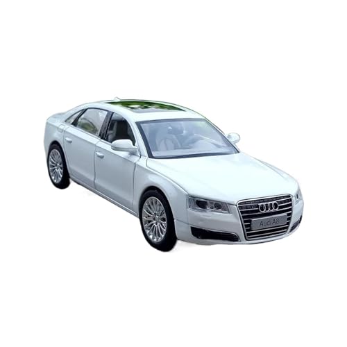 Für Audi A8 1/32 Druckguss-Legierungsmodell Sound- Und Lichtsimulationssammlung Gedenkdisplay(White) von AQMUZE