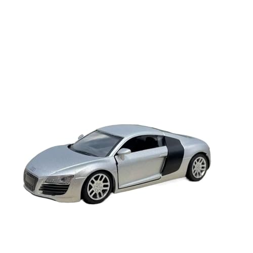 Für Audi R8 Racing Supercar 1:32 Druckgusslegierung Auto Ausstellungssammlung Modell Geschenk Gedenkdekoration 14cm(Silver) von AQMUZE