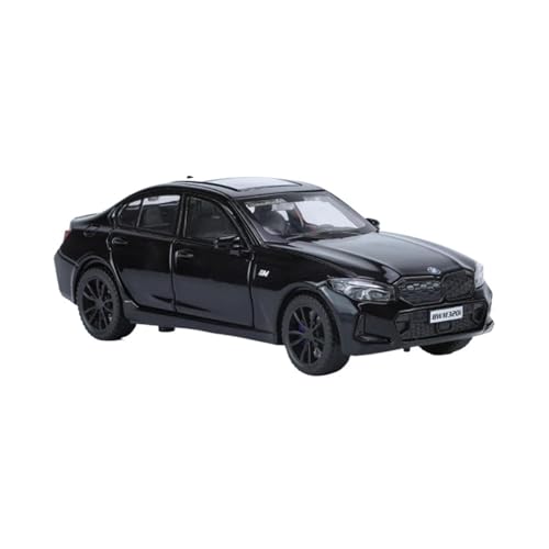 Für BMW 320 320i Coupé 1:32 Legierungsautomodell Simuliert Metallgeschenk Ton Und Licht(Black) von AQMUZE