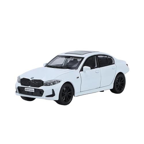 Für BMW 320 320i Coupé 1:32 Legierungsautomodell Simuliert Metallgeschenk Ton Und Licht(White) von AQMUZE
