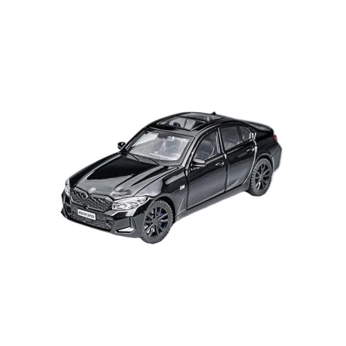 Für BMW 320i 1:32 DIE 3 G20 2023 Micro Legierung Druckguss Modell Sound Und Licht Fahrzeug(Black) von AQMUZE