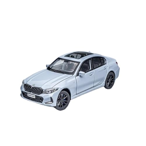 Für BMW 320i 1:32 DIE 3 G20 2023 Micro Legierung Druckguss Modell Sound Und Licht Fahrzeug(Gray) von AQMUZE