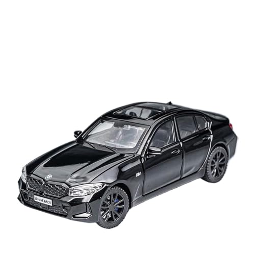 Für BMW 320i DIE 3 G20 1:32 Miniatur Legierung Modell Druckguss Sound Licht Auto Sammlung Dekoration(Black) von AQMUZE