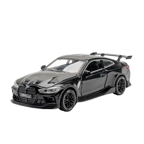 Für BMW M4 Coupe 1:32 Aleación De Metal Fundido A Presión Modelo De Coche De Simulación De Sound Luz Tire Hacia Atrás(Black) von AQMUZE