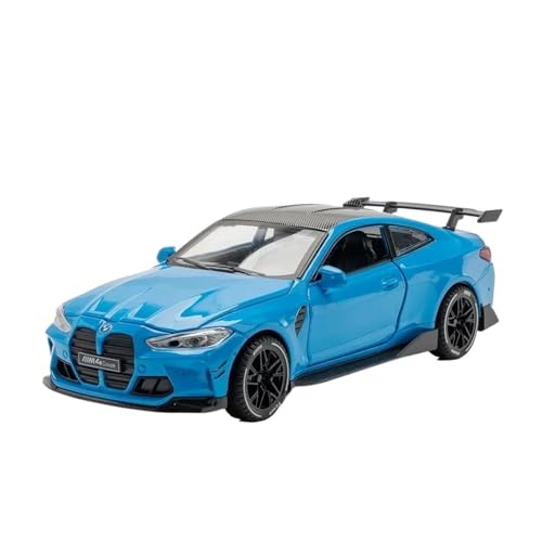 Für BMW M4 Coupe 1:32 Aleación De Metal Fundido A Presión Modelo De Coche De Simulación De Sound Luz Tire Hacia Atrás(Blue) von AQMUZE