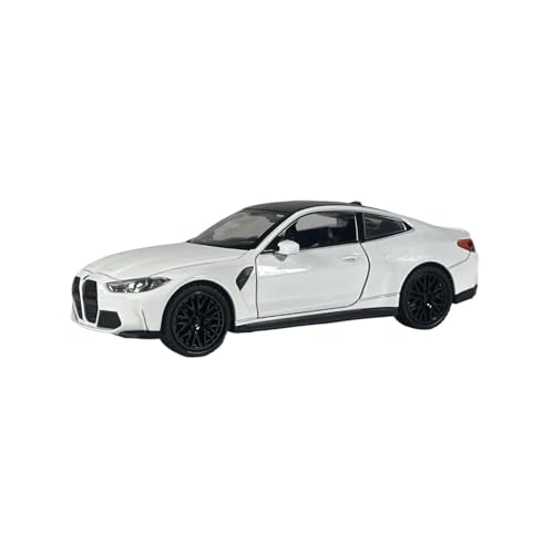Für BMW M4 Coupé 1:32 Legierung Druckguss Modell Auto Polster Sammlerstücke Hobby Urlaub Geschenke(White) von AQMUZE
