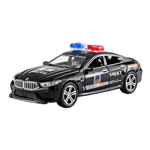 Für BMW M8 Sport Polizei 1:32 Legierung Druckguss Modell Auto Innendekoration Sammlerstück Hobby (Black) von AQMUZE