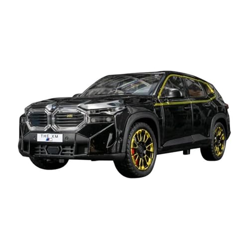 Für BMW XM SUV 1:24 Legierung Sport Auto Druckguss Metall Simulation Modell Sound & Licht Sammlung Geschenk(Black) von AQMUZE